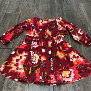 Old Navy toddler long sleeve flowey floral dress with stretch waist